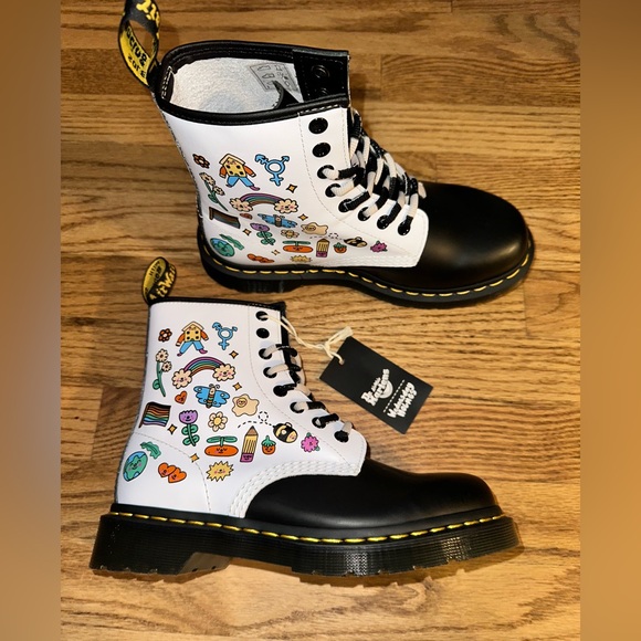 Dr. Martens Shoes - Dr. Martens Colorful Graphic Combat Boots